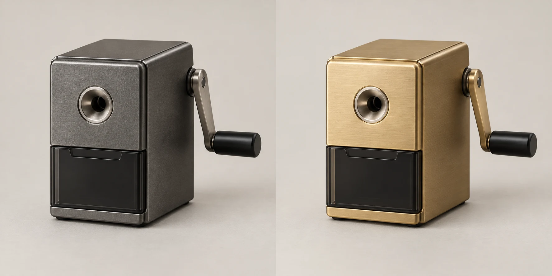Foundry No. 01 manual pencil sharpener in Graphite