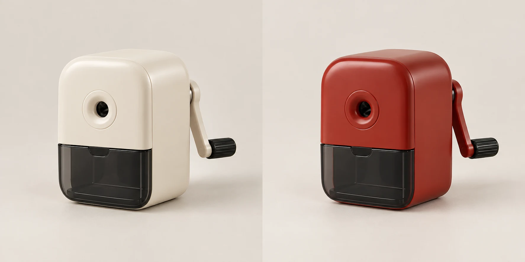 Ledger Mini manual pencil sharpener in Ivory