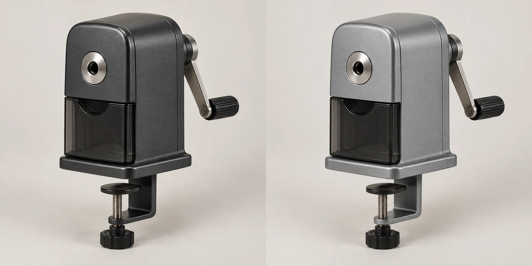 Workshop Clamp manual pencil sharpener in Graphite